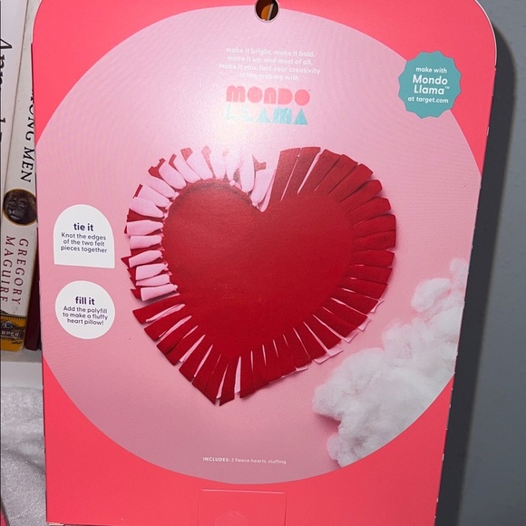 2 KITS Mondo Llama Heartfelt Red Pillow Craft Kit (2 kits) - Picture 3 of 5